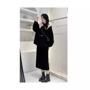 모직코트 여성 코트 베이비 칼라 모직 가을 가죽 슬림핏 admr3