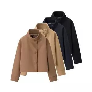 모직코트 여성 코트 가을 스트리트 하이넥 모직 admr3