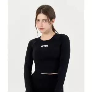 CRTONE 마카롱 크롭 롱슬리브 (기모ver.) 3 Color (블랙, 차콜, 모카) 113667