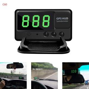 호환 엘링 자동차 범용 HUD GPS 속도계 주행거리계 디지털 속도 표시기 MPH 과속 경보 시계 모든 차량용