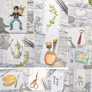 호환 에이미 캔 고등어를위한 비치웨어 DIY Scrapbooking Crafts Maker 사진 앨범 템플릿 수제 장식을위한 금속 절단 다이
