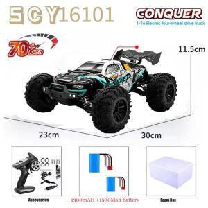 SCY 16101 16102 RC카 1:16 4x4 무선 조종 몬스터 트럭 50KM H 70KM H LED 라이트  2.4G 장난감 남자