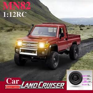 MN82 4륜구동 오프로드 RC카 LED 라이트  1:12 실물크기 시뮬레이션 전문가용 2.4G 무선 조종 픽업트럭 모