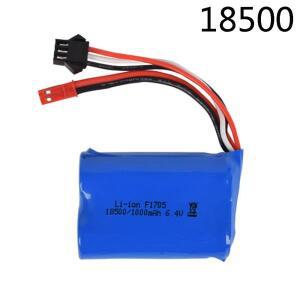 6.4V 1000mAh  이온 배터리 18500 wltoys A303 A313 A323 A333 1 12 RC 자동차 장난감 배터리 액세서리 6.4