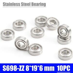 호환 S698ZZ 베어링 8 19 6mm 10 PCS 440C 롤러 스테인레스 스틸 S698Z S698 Z ZZ 볼 베어링
