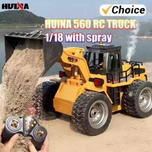 HUINA 1620 1 18 RC 불도저 합금 트랙터 모델 2.4G RC 크롤러 무선 조종 자동차 트럭 엔지니어링 자동차 남