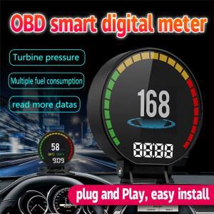 호환 P15 OBD HUD 자동차 헤드업 디스플레이 디지털 미터 자동차 액세서리 전압 오일 온도 속도 수온 표시