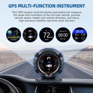 호환 X95 자동차 GPS 4x4 오프로드 디지털 업 디스플레이 슬로프 미터 경사계 속도계 피치 롤 각도 마일리지 자동차 액세서리