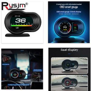 호환 OBD2 자동차 HUD F9 OBD 헤드업 디스플레이 자동 스마트 자동차 온보드 컴퓨터 게이지 디지털 속도계 온도 엔진 알람