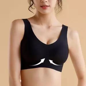 블랙 심리스브라 뽕브라 여성속옷 편안한속옷