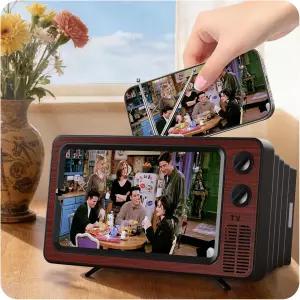 SEANR 레트로 TV 휴대폰 화면 확대기 HD 영화 및 게임용 3D 휴대용 블 모든 스마트폰에 여성 엄마 아내