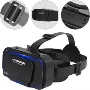 가상 현실 VR 셋 3D 안경 477인치 버전 지원 스테레오 폰 TV 영화 비디오 게임용 블랙
