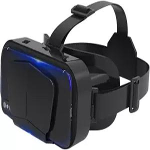 샤오키스 가상현실 VR 셋 3D 안경 지원 477인치 버전 스테레오 폰 TV 영화 비디오 게임용 블랙