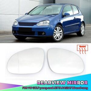 호환 Vw Golf 5 Mk5 2003 - 2008 Jetta Passat B6 2006-2009 왼쪽 오른쪽 도어 측면 가열 윙 미러 유리 후면 후면 플레이트