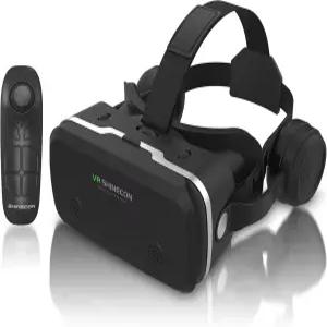 및 안이드 휴대폰용 SEHC 가상현실 셋 리모컨이 있는 VR TV 영화 비디오 게임용 HD 3D 안경 호환 가능한