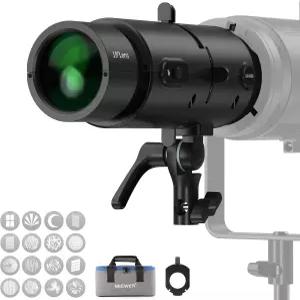 니워 LS300 스포트라이트 300W 보웬 마운트 LED 비디오 조명용 광학 스누트 6배 GOBO 9° 프로젝션 98 광