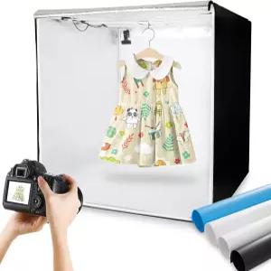 라이트 박스 사진 39x39x39인치 대형 가용 LED 배경 촬영 텐트 큐브 4가지 색상 있는 제품 스텝리스 패널