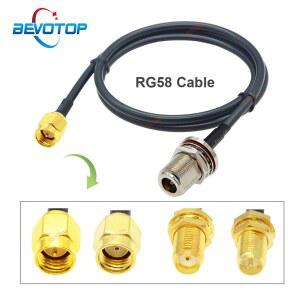 RG58 방수 SMA RP SMA RF 동축 피그 3G 4G 5G LTE 안테나 연장 점퍼 1개