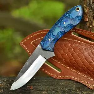 팬케이크 가죽 칼을 사용한 맞춤형 수제 카우보이 나이프 남성용 - 클래식 스타일