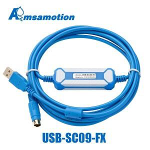 호환 Mitsubishi FX 모든 시리즈 FX2n FX3U FX1N PLC 절연 어댑터에 적합한 ISO USB-SC09-FX 절연 프로그래밍 케이블