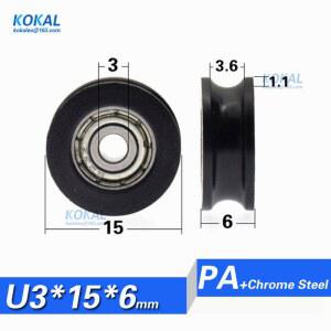 U0315 10PCS nisize 623zz 내경 623 그루브 블랙 와이어 로프 15 6mm 0315