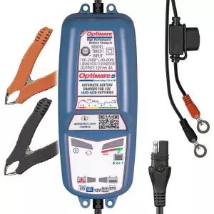 Tecmate Optimate 5 Start Stop TM-221 6단계 12V 4A 배터리 세이빙 충전기 테스터 유지 관리 장치
