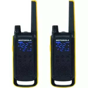 Motorola Solutions 휴대용 FRS T470 토크어바웃 양방향 무전기 비상 대비 충전식 22채널 35마일 2팩