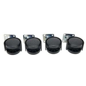 호환 4 X 40mm 5'' 회전 바퀴 PP 플레이트 캐스터 의자 테이블 가구 교체 플라스틱 캐스터 사무실 활동 캐비닛 바퀴