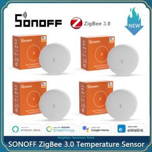 호환 1-10 Pcs SONOFF SNZB-02 지그비 온도 습도 센서 스마트 홈 Google 홈을위한 eWeLink 음성을 통한 실시간 동기화 작업