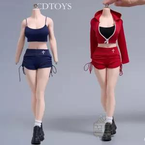 6 CDToys CD086 트레이닝 반바지 2인치피규어의상 캐쥬얼 의상세트 여성