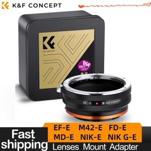 K&F CONCEPT 렌즈 마운트 어댑터 (캐논 EOS EF 포타 M42 니콘 G AI 알파 NEX-7 카메라에 사용)