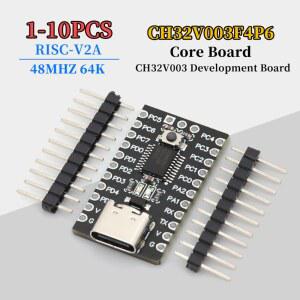 호환 1-10PCS CH32V003 개발 보드 최소 시스템 보드 코어 보드 RISC-V CH32V003F4P6 마이크로컨트롤러 모듈