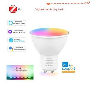 Ewelink GU10 지그비 LED 전구 WiFi 스마트 램프 RGB CW 앱 제어 알렉사 얀덱스와 호환