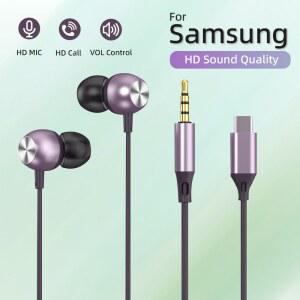 호환 For 적용 대상 Galaxy S24 S23 삼성 호환제품 호환 삼성 호환제품 호환 용 DAC 마이크 헤드폰이있는 유형 C 참고 울트라 유선 이어폰 3 5 잭 헤드셋