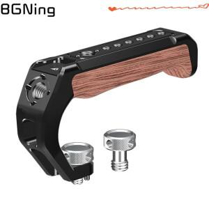 Nikon Canon Sony DSLR 카메라 케이지 조작 장치 용 모니터 마이크 3/8 Arri 구멍 콜드 슈 마운트가있는 상