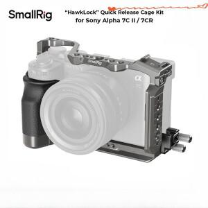 SmallRig 5198 A7C II / 인치HawkLock인치 DJI RS4 Pro용 Sony Alpha 실리콘 핸들이 있는 퀵 릴리스 케이지