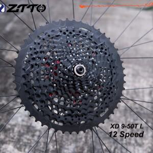 ZTTO MTB 자전거 프리휠 스프로킷 산악 플라이휠 12 S 9-50T 카세트 XD 호환 블랙 556% 레인지 K7
