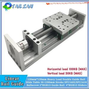 100mm 너비 선형 액추에이터 이중 가이드 듀티 슬라이딩 테이블 SFU1605/1610 BallScrew XYZAxis CNC 4PCS
