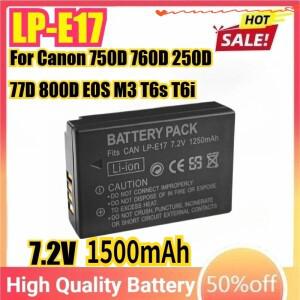 LP-E17 7.2V 1500mAh 카메라 배터리 (캐논 750D EOS M3 T6s X8i SL2 호환)