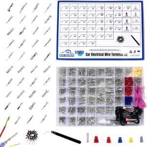 오토 이벤트 570PCS 39형 핀 커넥터 키트 0.6/1.2/1.5/1.8/2.2/2.2/2.3/2.5/2.8mm 전기 와이어 단자