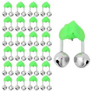 곡타이 25pcs 낚싯대용 낚싯대, 엑스트라 라우드 듀얼 경보 벨 클립, 야간용 플라스틱 클립 포함 메탈 알람 / 얼음 바다 호수 강 낚시