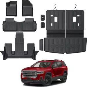 2017-2023 GMC 아카디아용 GALVAGNITE 바닥 매트 6인승 아카디아 액세서리용 등받이 있는 올웨더 TPE