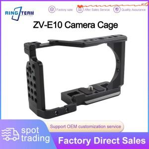 소니 ZV-E10용 카메라 케이지 - 항공 알루미늄 합금 확장 포트가 있는 CNC