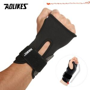 AOLIKES 남녀공용 스키 손목 지지 장비 손 보호 롤러 손바닥 패드 보호대 스노보드 스케이트 가드 1 쌍