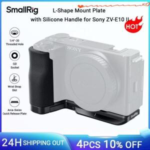 SmallRig ZV-E10 II L자형 마운트 플레이트(실리콘 핸들 포함) 소니 핸드그립 아르카용 내장형 퀵 릴리스