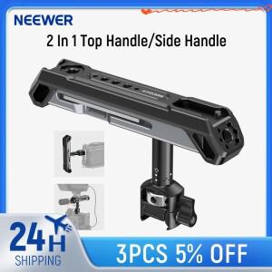 NEEWER 2 In 1 상단 핸들/측면 카메라 케이지 비디오 리그 포함) ° 회전식 NATO 레일 클램프 1/4인치 스레