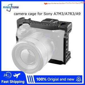 소니 A9 A7RIII A7M3 카메라 케이지 알루미늄 합금 래빗 (LED 조명용 콜드 슈 마운트 포함)