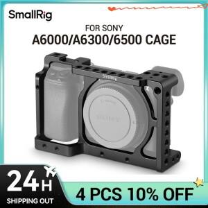 신발 마운트 스레드 구멍이있는 Sony A6300/A6000/A6500 Nex-7 카메라 용 A6500 케이지 SmallRig 리그 1661
