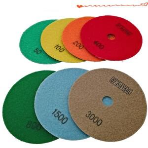 DT-DIATOOL 다이아몬드 건식 연마 패드 8pcs 125mm 화강암 대리석 스톤 폴리셔 디스크용 수지 본드 유연한