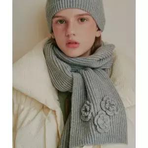 MAC MOC Cote muffler 꽃 머플러_니트 코사지 플라워 머플러_6color 113346